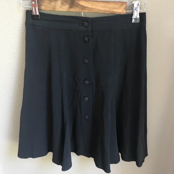 🖤VTG 60’s Black High Waisted Skirt - Picture 2 of 8